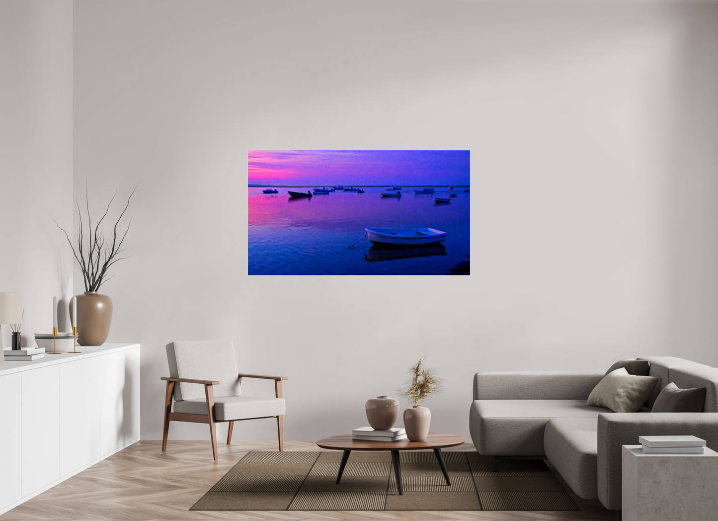 64 x 36″, Photo Print Under Acrylic Glass Sunset at Priscilla Beach, Orleans MA