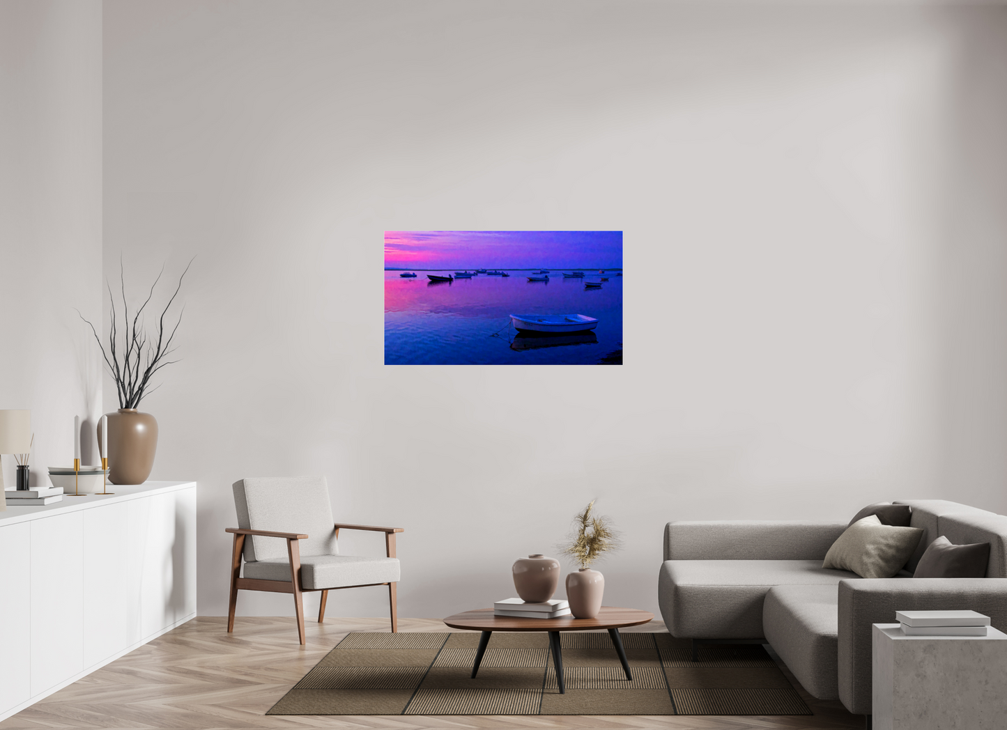 49 x 27.6″, Photo Print Under Acrylic Glass Sunset at Priscilla Beach, Orleans MA
