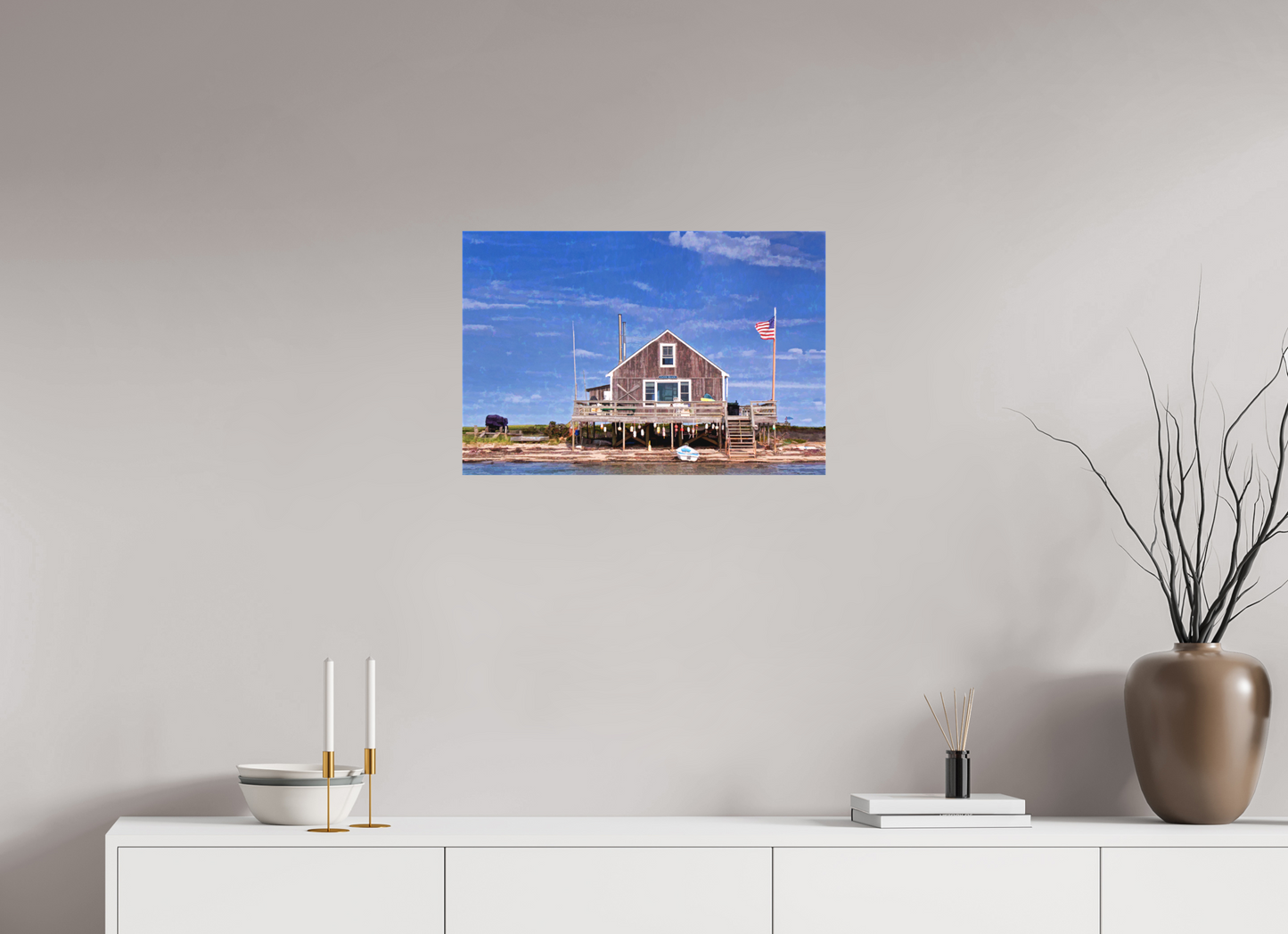 24 x 16″, Matt Canvas Giclee Papa's Beach