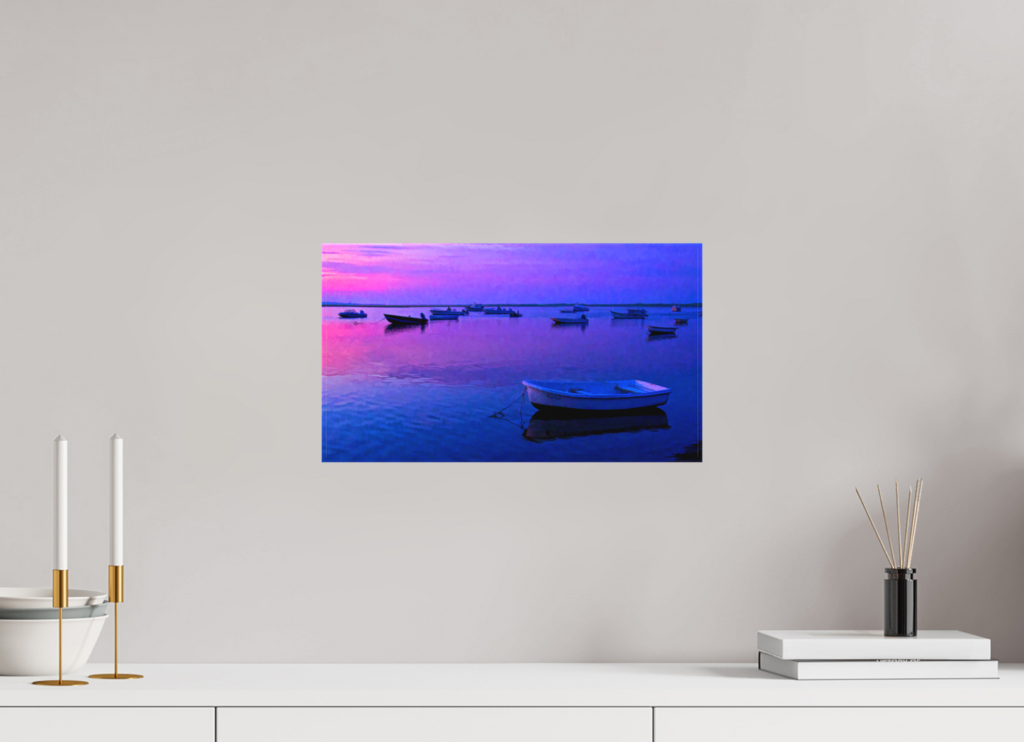 16 x 9″, Matt Canvas Giclee Sunset at Priscilla Beach, Orleans MA
