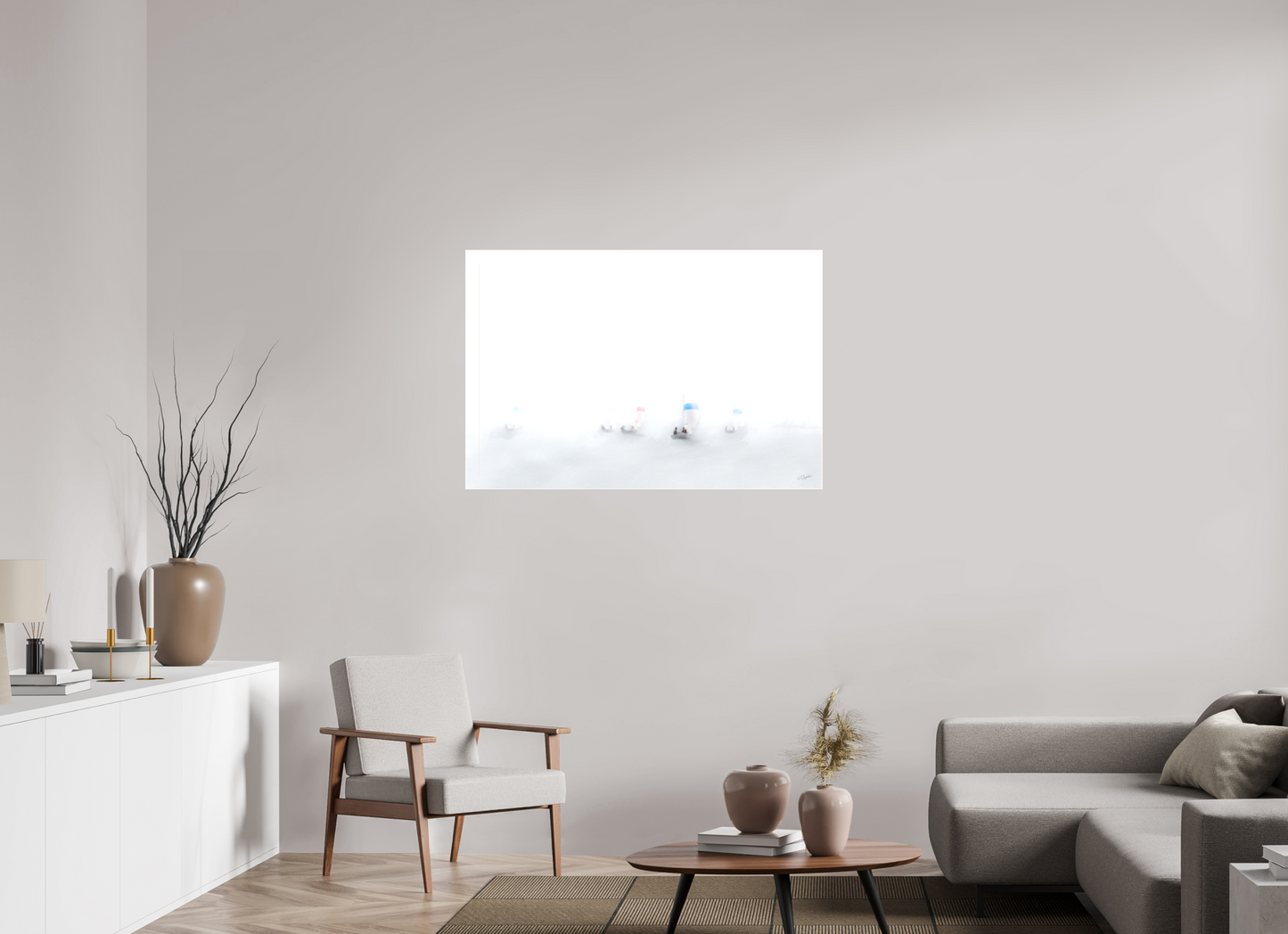 45 x 30″, Matt Canvas Giclee 1 Skiff, 2 Skiff, Red Skiff, Blue Skiff