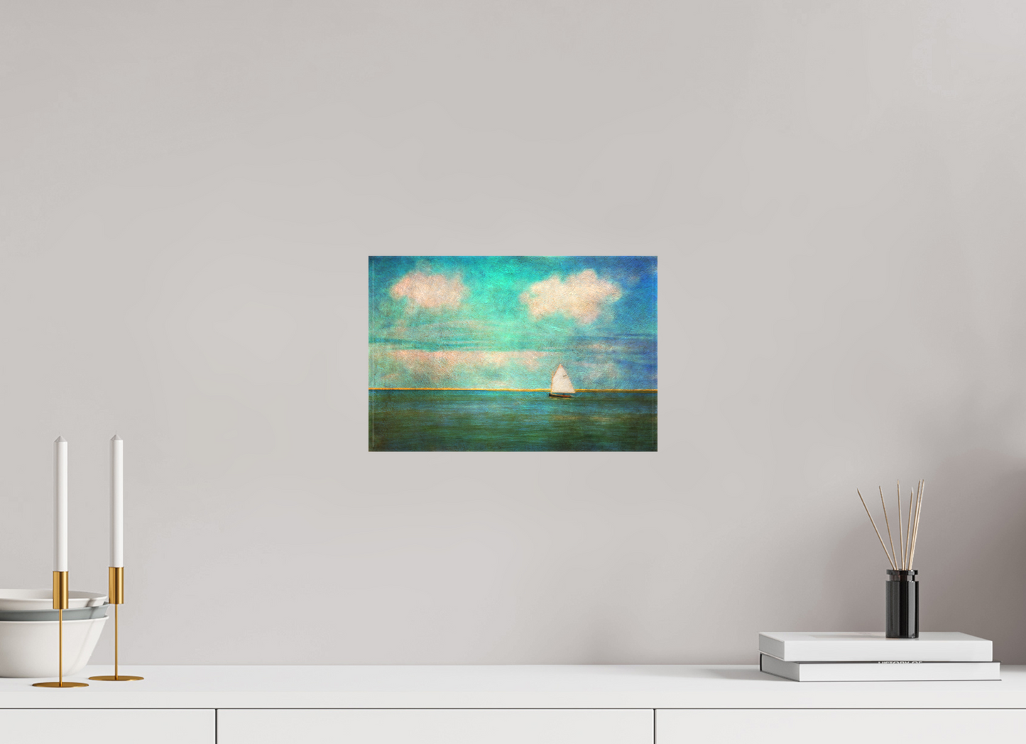 12 x 8″, Matt Canvas Giclee Pleasant Bay Sail