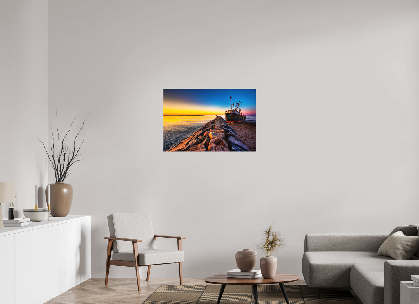 36 x 24″, Matt Canvas Giclee Ruth Gail Beached at Sunset