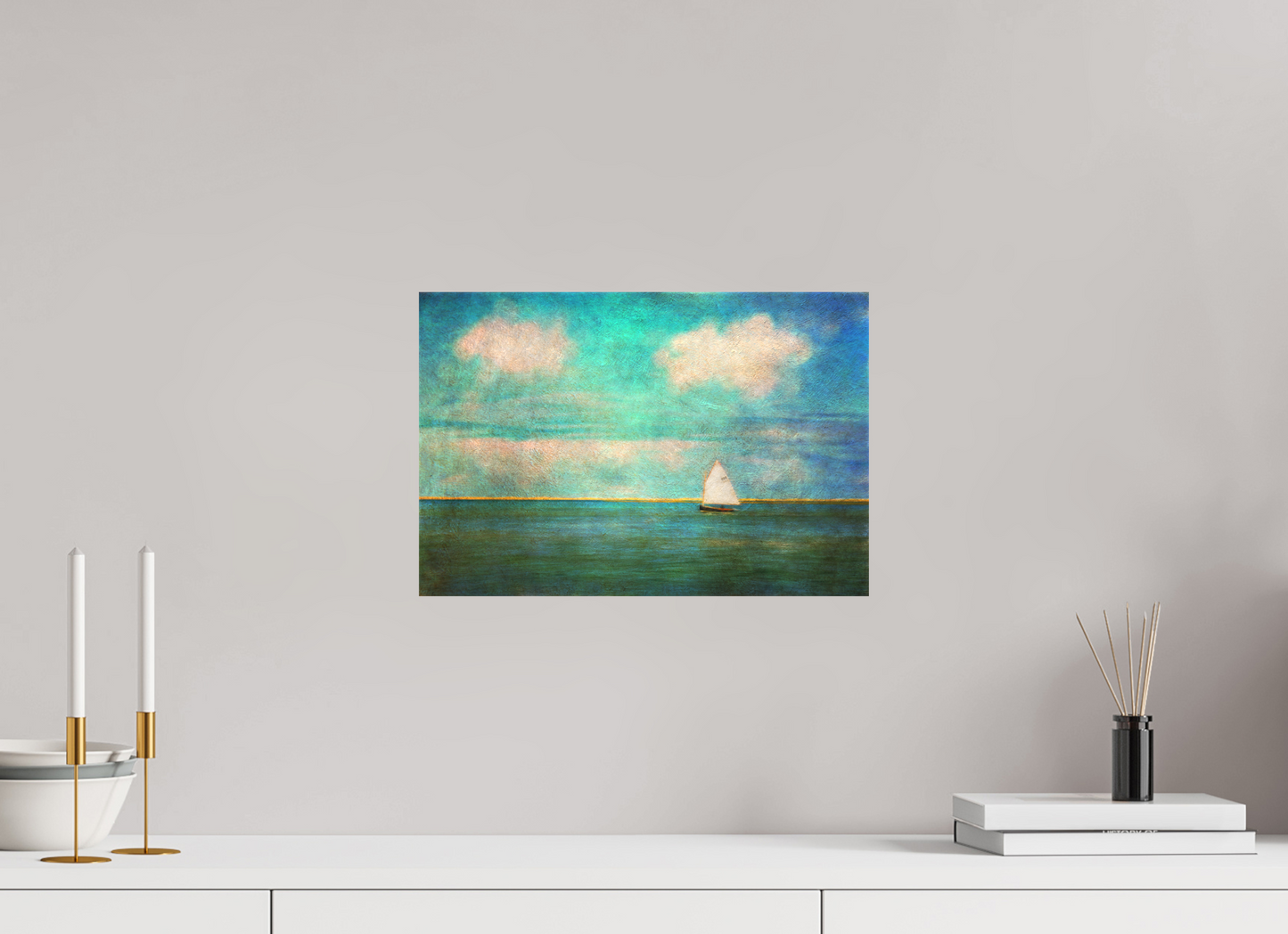 15 x 10″, Matt Canvas Giclee Pleasant Bay Sail