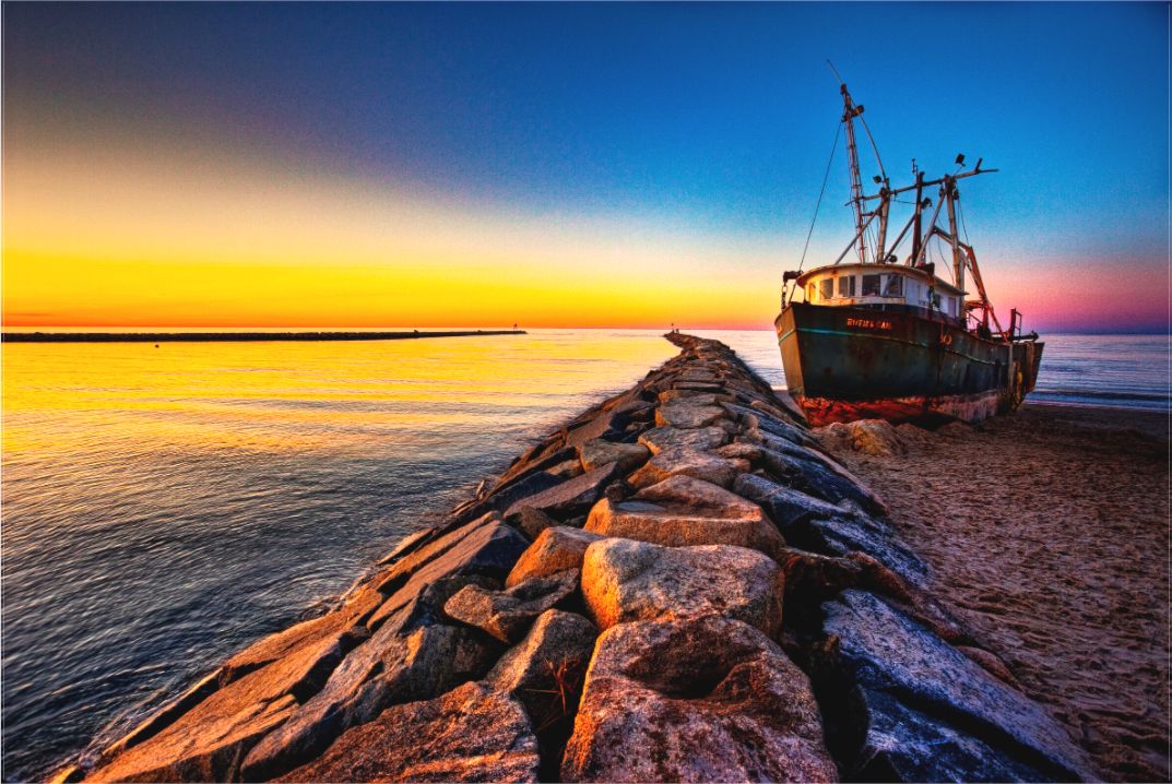 Main image Ruth Gail Beached at Sunset