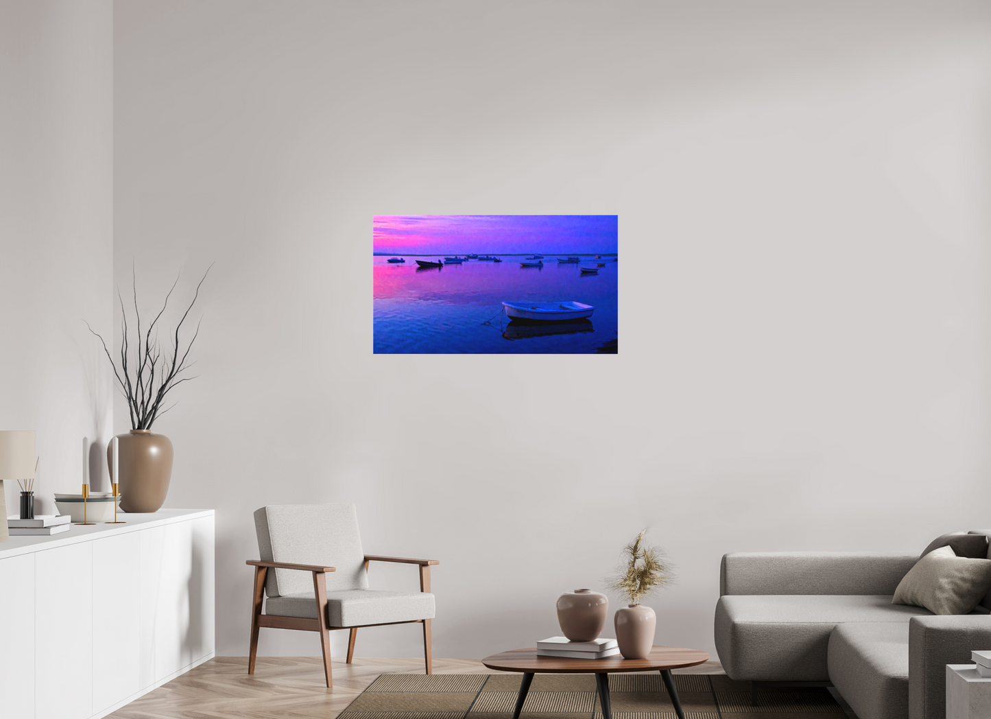 40 x 22.5″, Matt Canvas Giclee Sunset at Priscilla Beach, Orleans MA