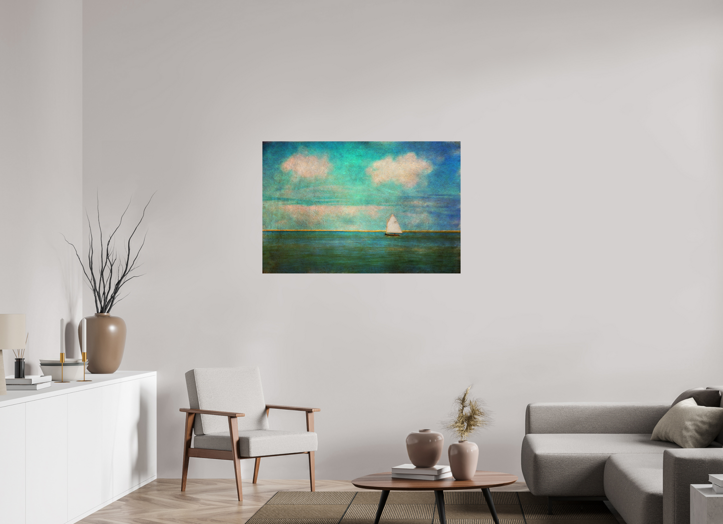 45 x 30″, Photo Print Under Acrylic Glass Pleasant Bay Sail