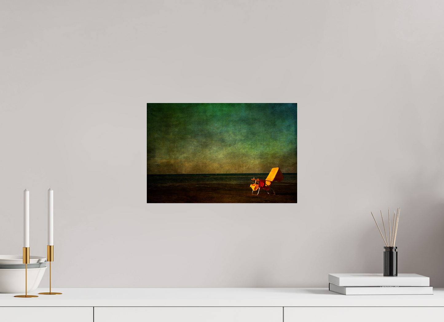 15 x 10″, Photo Print Under Acrylic Glass Chair on Chapin Beach