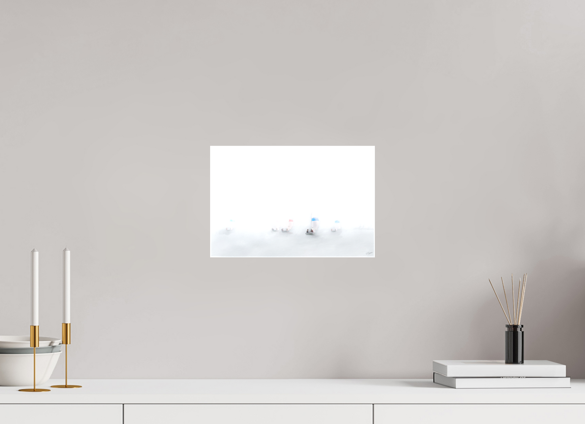 12 x 8″, Matt Canvas Giclee 1 Skiff, 2 Skiff, Red Skiff, Blue Skiff