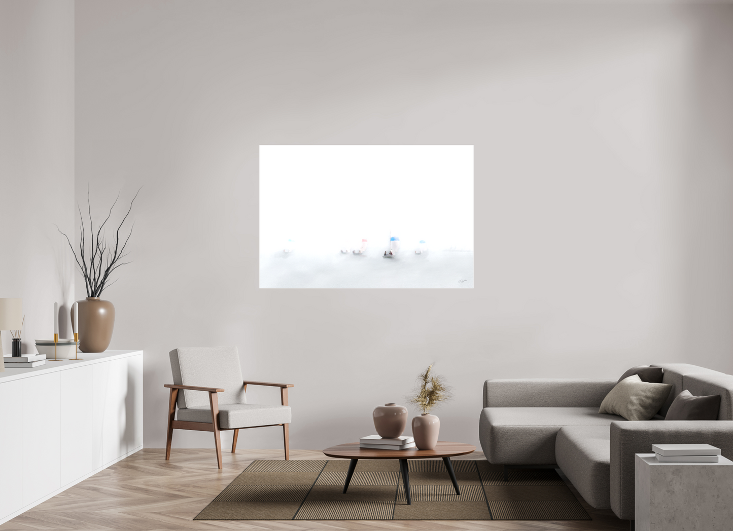 60 x 40″, Matt Canvas Giclee 1 Skiff, 2 Skiff, Red Skiff, Blue Skiff