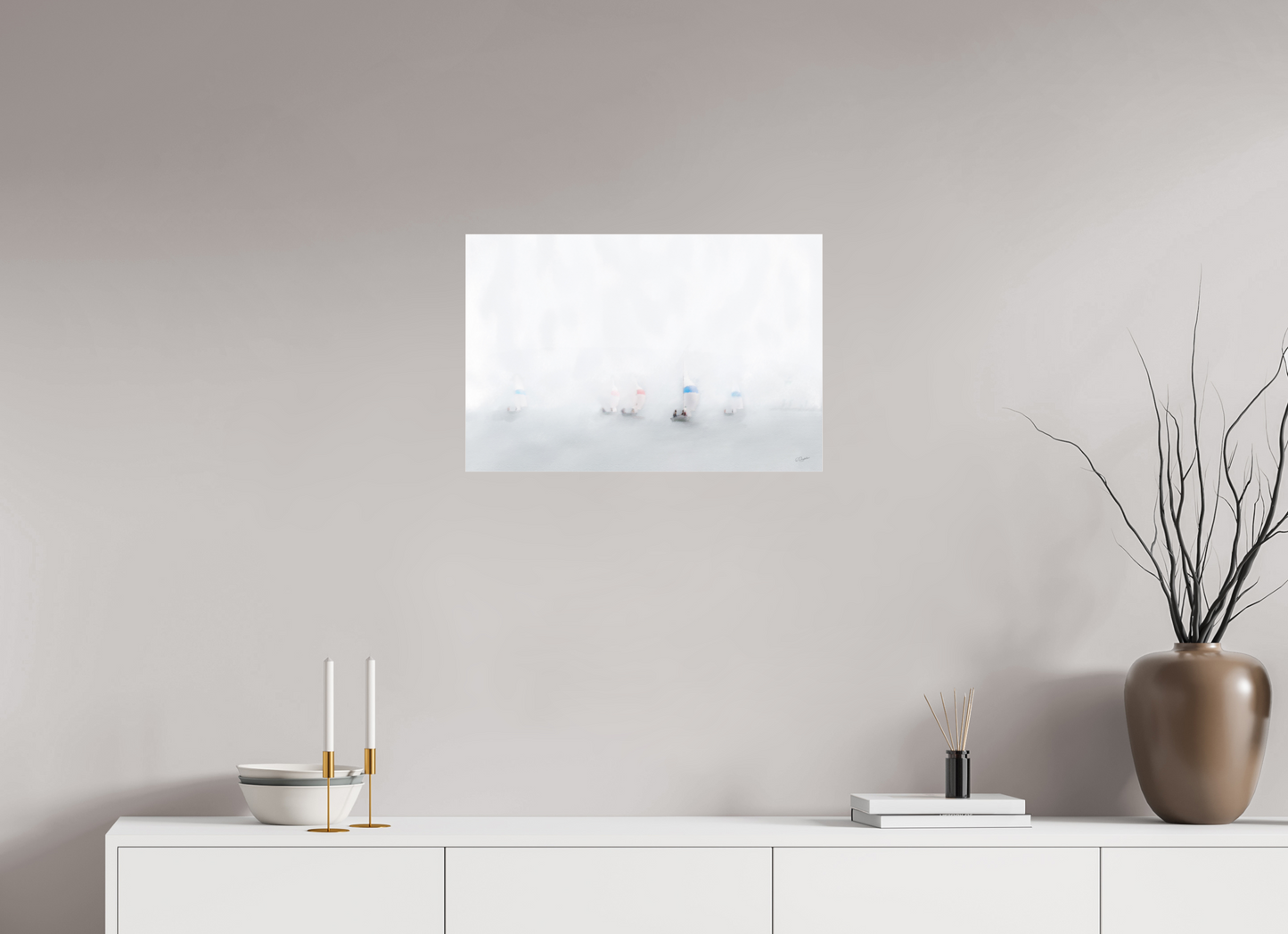 24 x 16″, Photo Print Under Acrylic Glass 1 Skiff, 2 Skiff, Red Skiff, Blue Skiff