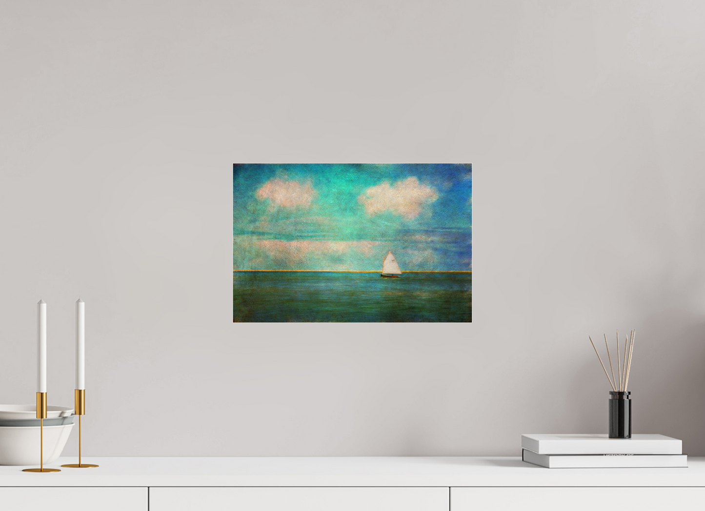 15 x 10″, Photo Print Under Acrylic Glass Pleasant Bay Sail