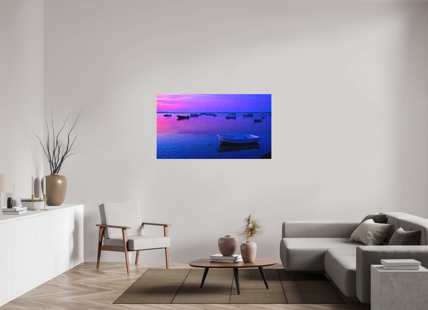 55 x 30.9″, Matt Canvas Giclee Sunset at Priscilla Beach, Orleans MA